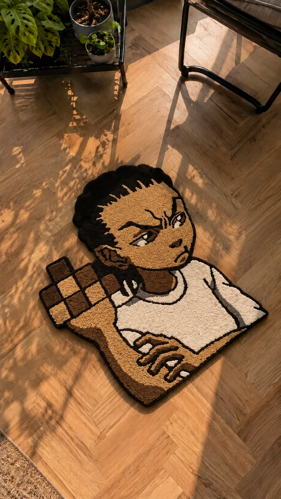 Anime-Inspired Tufted Character Rug – Soft Statement Floor Mat
